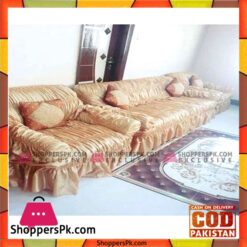 Fashioncity Sofa Covers Protector Slipcover - 5 Seater -Golden