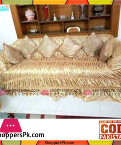 Fashioncity Sofa Covers Protector Slipcover - 5 Seater -Light Golden