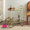 Gold Brass And Glass Bar Cart Mini Bar Tea Trolley Rectangular