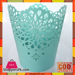 Green Flower Pattern Small Dustbins