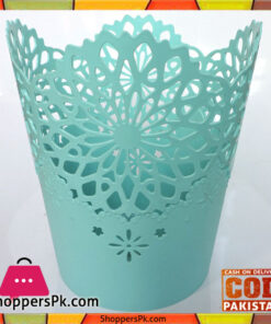 Green Flower Pattern Small Dustbins
