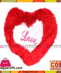 Heart Shape Cushion - Red & White