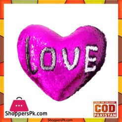 Heart Shape Sequin Mermaid Pillow With Filling