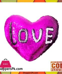 Heart Shape Sequin Mermaid Pillow With Filling