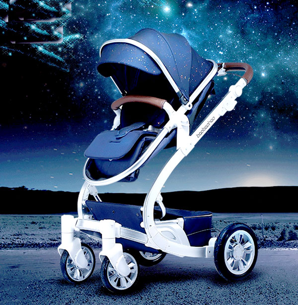 High Quality Luxury Baobaohao Baby Stroller Purple And Blue