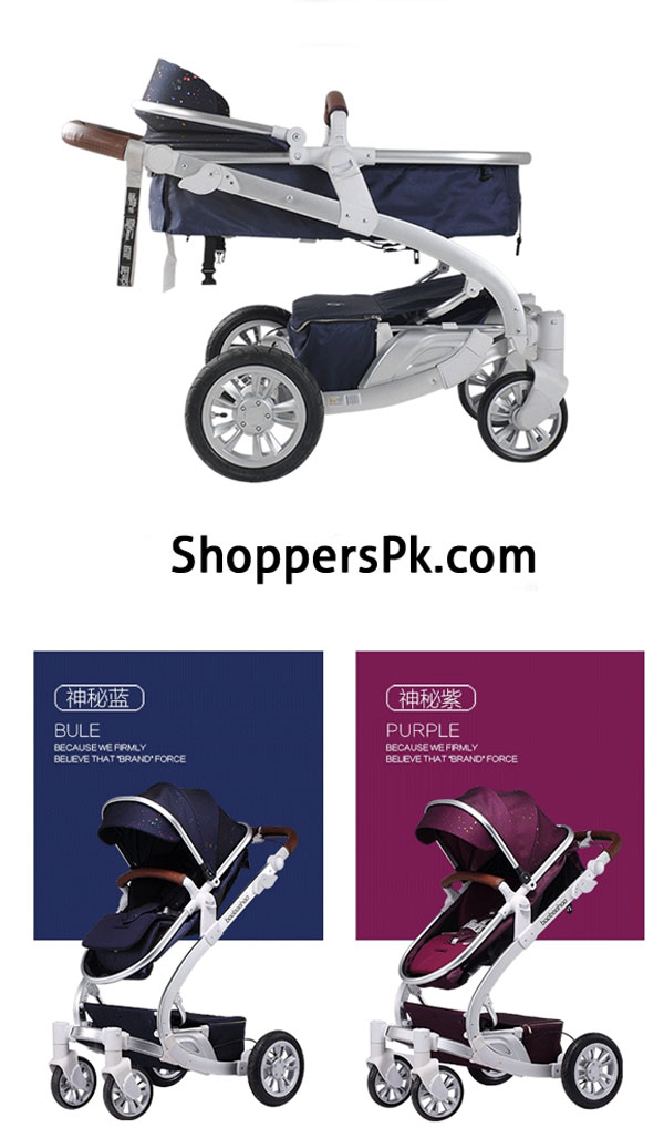 High Quality Luxury Baobaohao Baby Stroller Purple And Blue