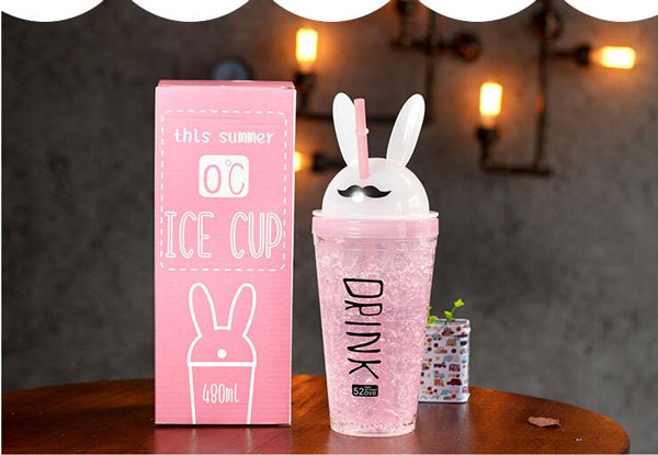 High Quality Plastic Water Bottle Lovely Straw One Piece
