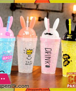 High Quality Plastic Water bottle Lovely Straw One Piece