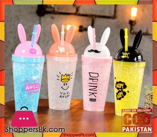 High Quality Plastic Water bottle Lovely Straw One Piece