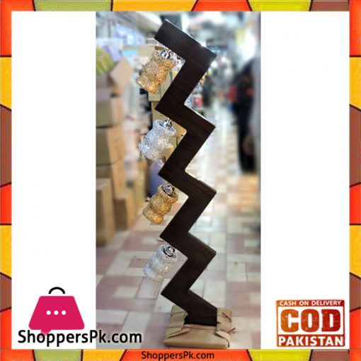 High Quality Wooden Floor Lamp Zigzag Style