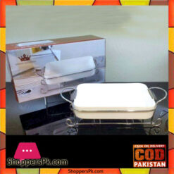 Imperial Collection Silver Plated Ceramic Platter With Burner A3