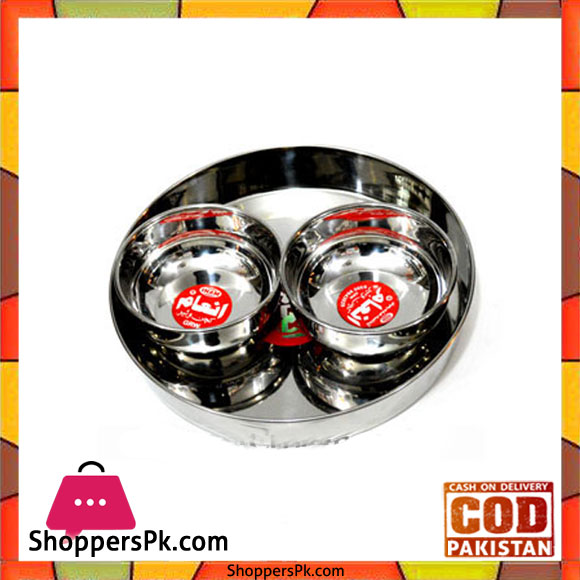 Indian Style Thaal Small 3 Piece - Indian Thali 3 Indian Style Thaal Small 3 Piece - Indian Thali