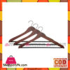 Jb Saeed Home-Metaltex Dark Wood Triangle Hangers - Set Of 3