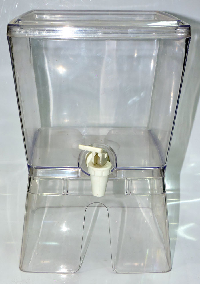 Juice Dispenser Acrylic Plastic 5 Liter Square 