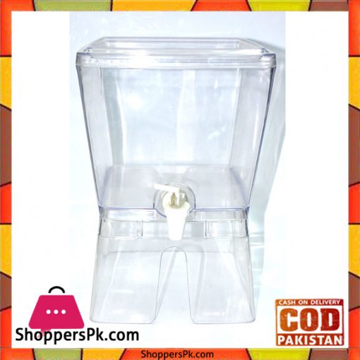 Juice Dispenser Acrylic Plastic 5 Liter Square - Karachi Only