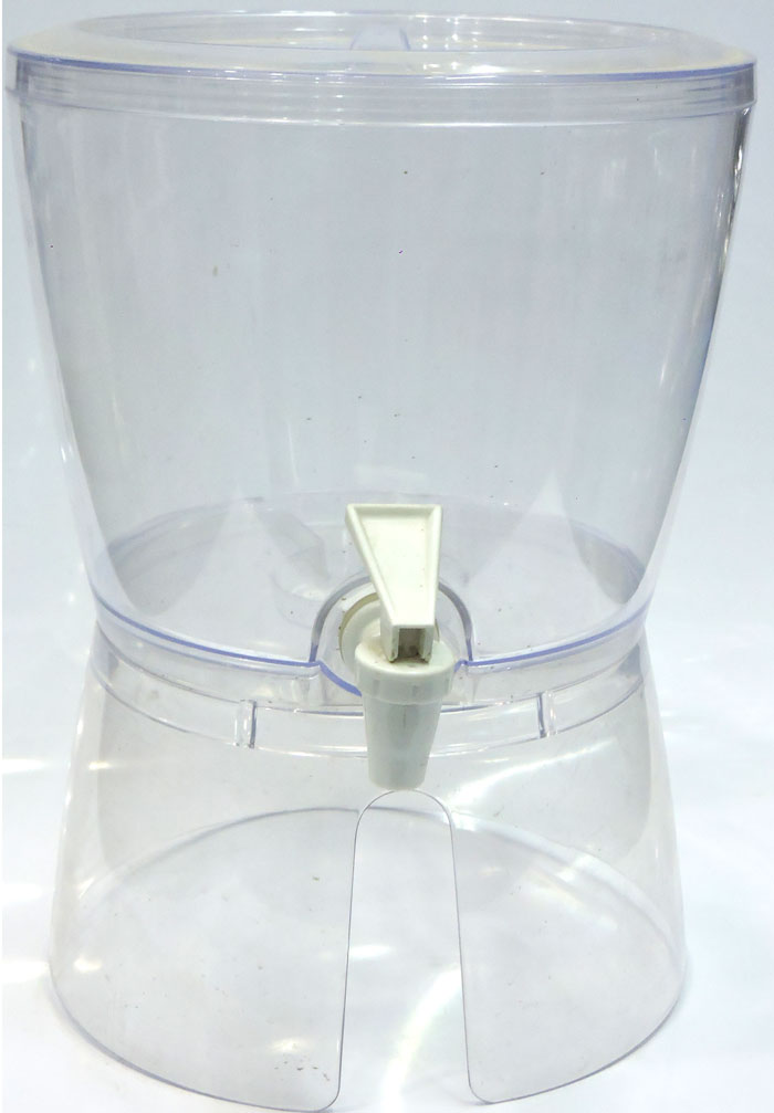 Juice Dispenser Acrylic Plastic 5 Liter Round 