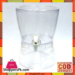 Juice Dispenser Acrylic Plastic 5 Liter Round 