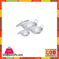 Bravo Round Base Karahi – 201 | 6 Pieces Set