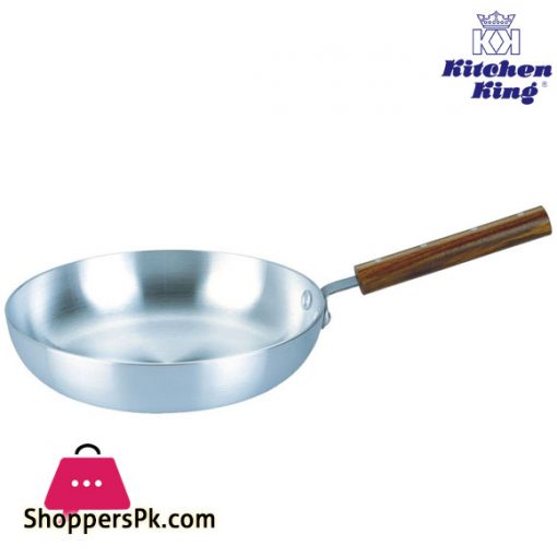 Kitchen King Aluminium Super Fry Pan Wooden Handle - 30 CM