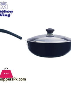 Kitchen King Imperial Classic Non Stick Single Handle Wok With Glass Lid 24cm