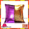 Mermaid Reversible Sequin Square Throw Pillow Cover - Purple And Gold