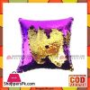 MERMAID REVERSIBLE SEQUIN SQUARE THROW PILLOW - PURPLE AND GOLD
