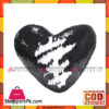 Magic Reversible Heart Shaped Pillow - Black & Silver