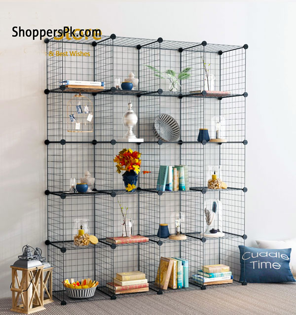 Multi Use DIY Wire 20 Cube Cabinet