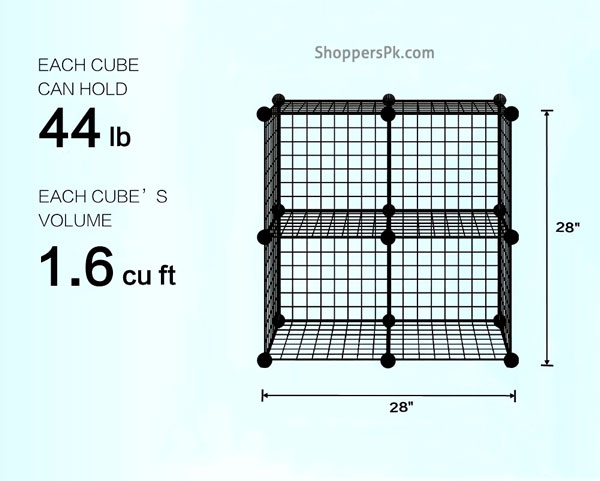 Multi Use Diy Wire 4 Cube Cabinet S12