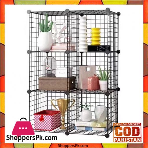 Multi Use DIY Wire 6 Cube Cabinet