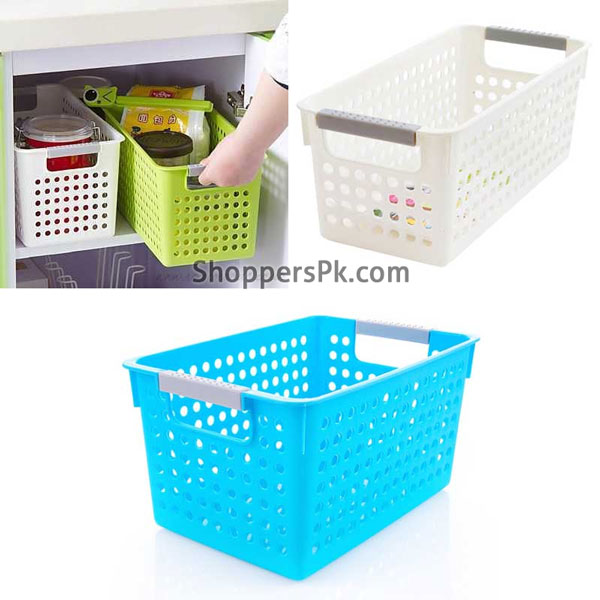 Multipurpose Rectangular Plastic Storage Basket Size: Small 29 x 14 x 12