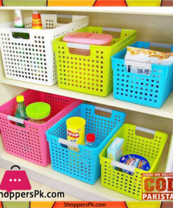 Multipurpose Rectangular Plastic Storage Basket Size: Small  29 x 14 x 12