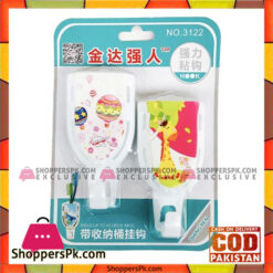 Pack of 2 Plastic Bath Hooks - White