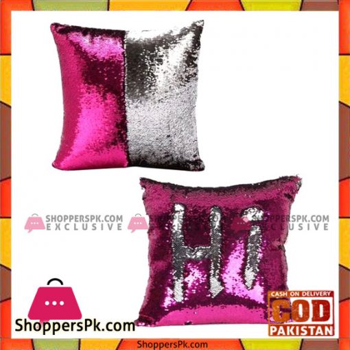 Pack of 2 - Reversible Mermaid Sequin Pillow - Pink & Silver