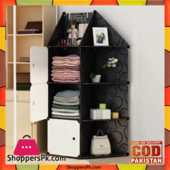 Portable DIY Cube Cabinet 4 Layer Corner Rack