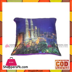 Purple Satin Printed Cushion - VDS-23