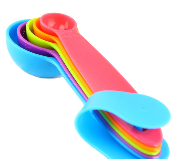 Rainbow Measuring Spoons Set 5 Pcs Set