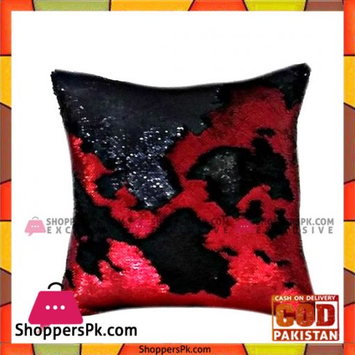 Red & Black Reversible Mermaid Pillow Cover - CUS-110-26-P1a