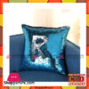Reversible Mermaid Sequin Pillow - Lakeblue &Amp; Silver