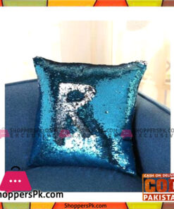 Reversible Mermaid Sequin Pillow - LakeBlue & Silver
