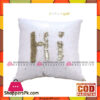 Reversible Mermaid Sequin Pillow - White & Golden