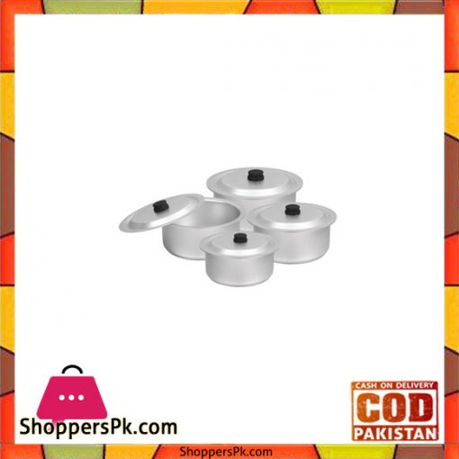 Sonex Anodized 4 Pots Set – 50461 – Commercial Cooking Heavy Duty Pots