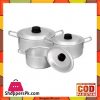 Sonex Chrome Wire Handle Set – 3 Cooking Pots Set – 50473