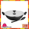Sonex Non-Stick Cooking Wok With Steel Lid - 27 Cm - Black