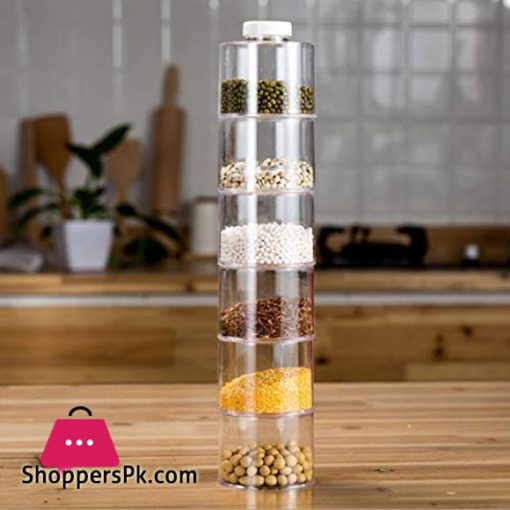 Spice Tower Stacking Bottles With Sifter Lid Set of 6
