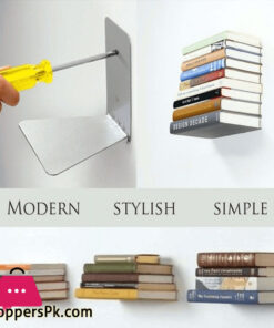 Stainless Metal Wall Invisible Floating Book Shelf One Pieces