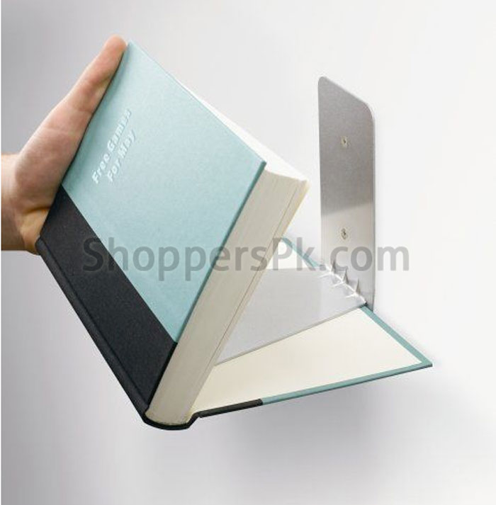 Stainless Metal Wall Invisible Floating Book Shelf One Pieces