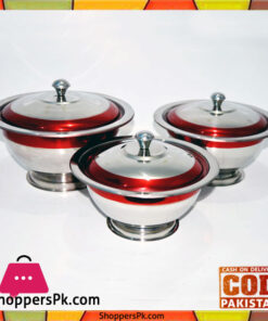 Stainless Steel Donga 3 Piece Set Red