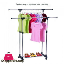 Stainless Steel Double Pole Clothes Hanger