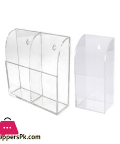 TV Air Conditioner Remote Control Holder Case Wall Mount Two Box Pattern